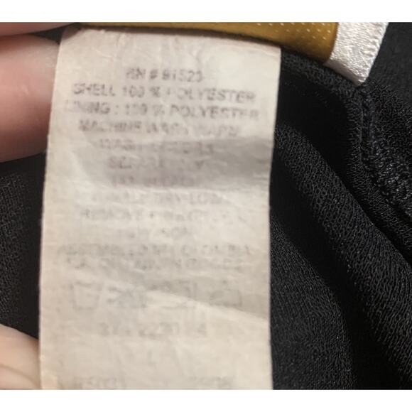 Roaman’s Black Ruched Tunic Top Sheer Back Bell Sleeve Romantic Goth Boho L Plus - Picture 6 of 6